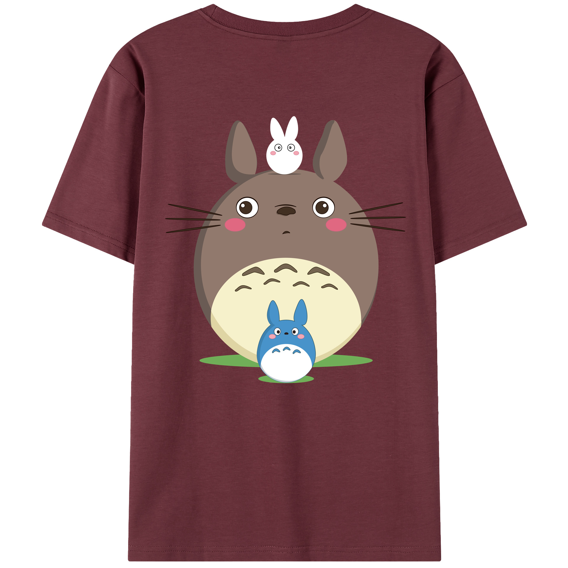 （画像用） となりのトトロ 草壁メイ 草壁サツキ My Neighbor Totoro Satsuki Kusakabe Mei Kusakabe 綿100％半袖Tシャツ（背面プリント）